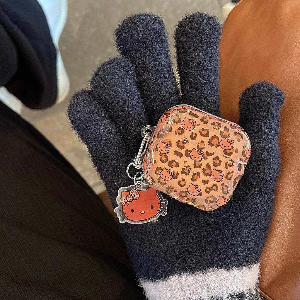 Custodia Leopardata Hello Kitty per AirPods