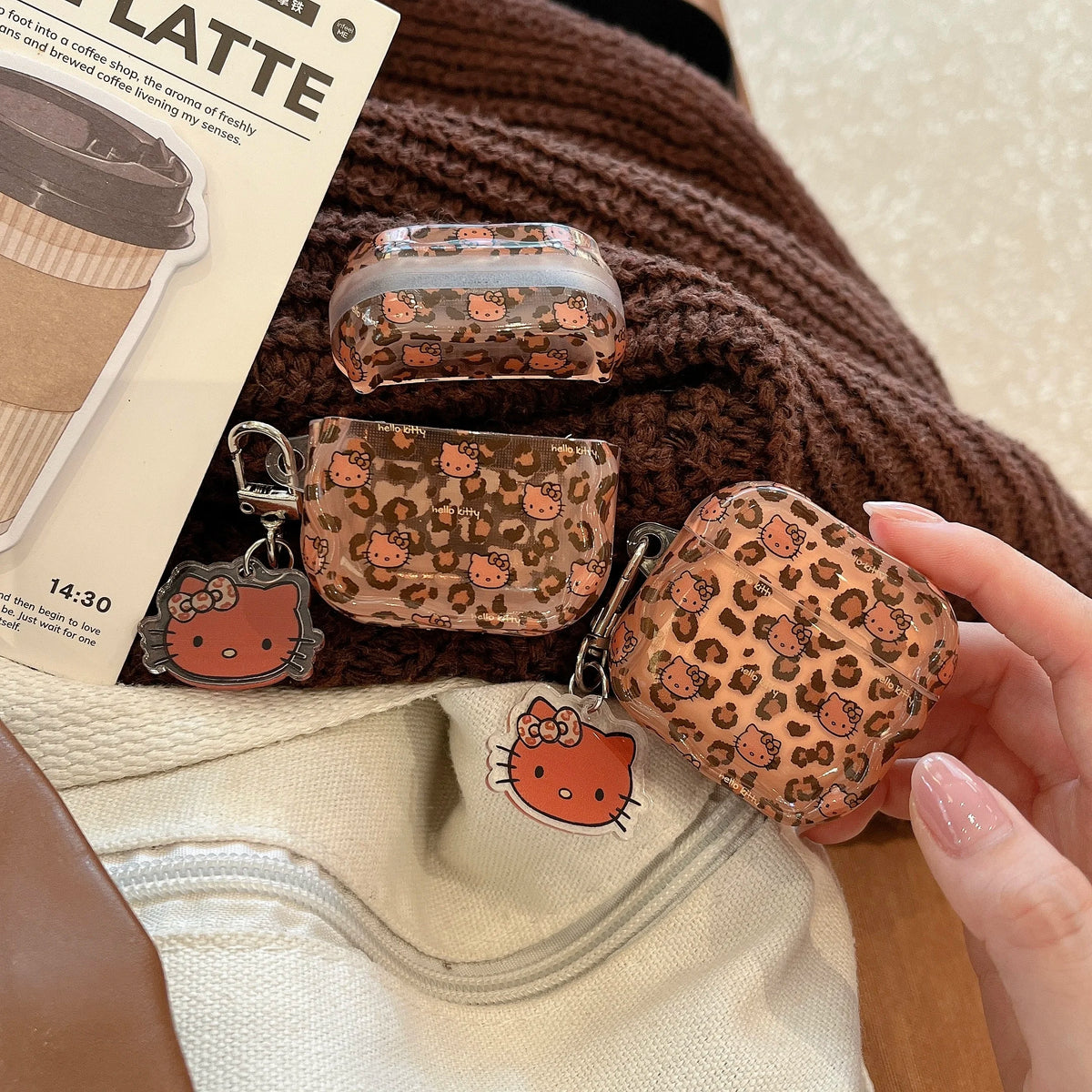 Custodia Leopardata Hello Kitty per AirPods