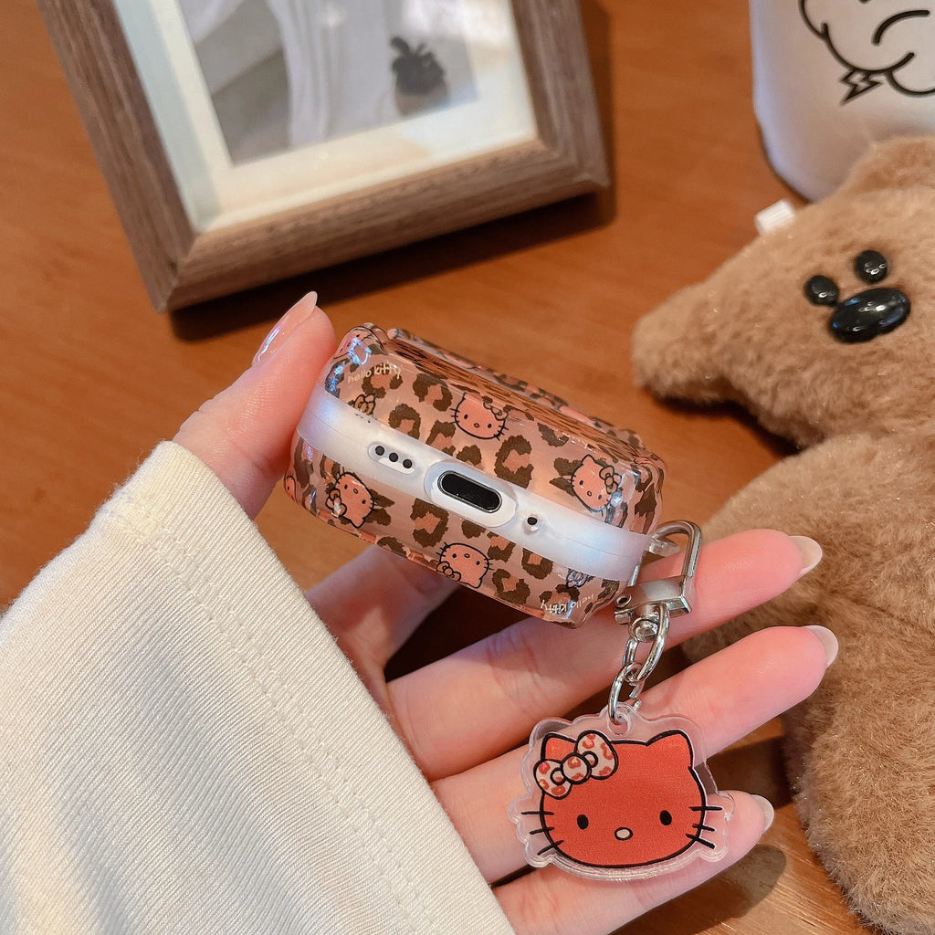 Custodia Leopardata Hello Kitty per AirPods